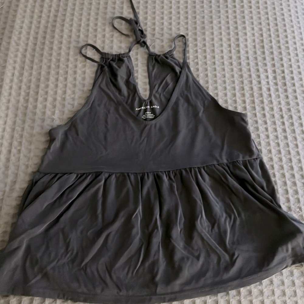 cropped peplum tank